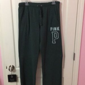 Pink VS hunter green boyfriend lounge wear